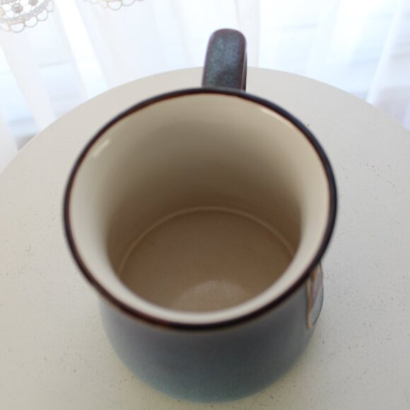 Ceramic Studio Pottery Hand Crafted Oversized La Rochelle Blue Stoneware Mug Dog - Picture 7 of 8